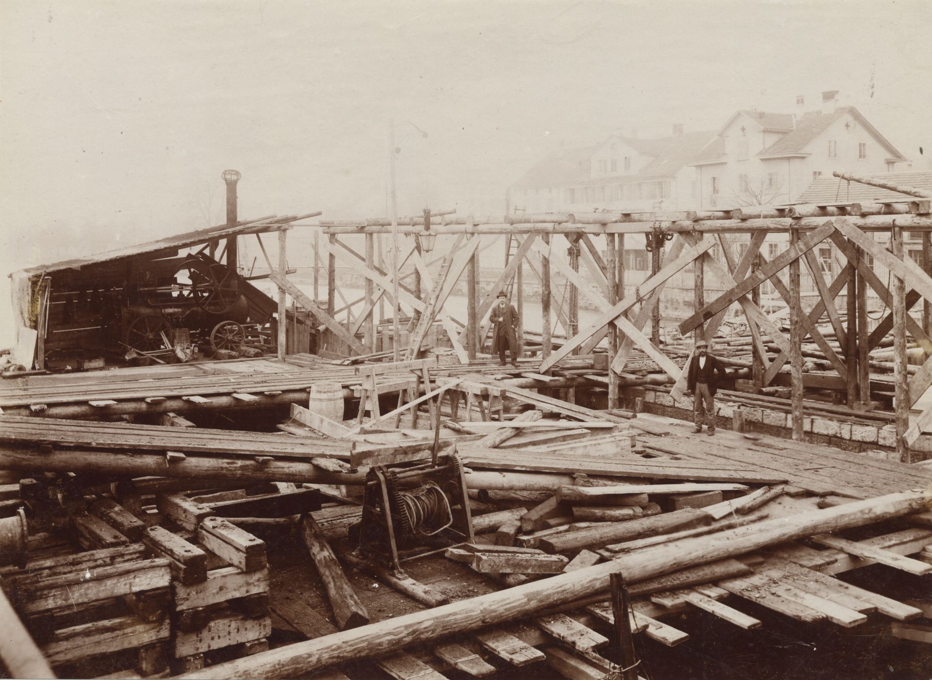 Wipkingerbrücke im Bau