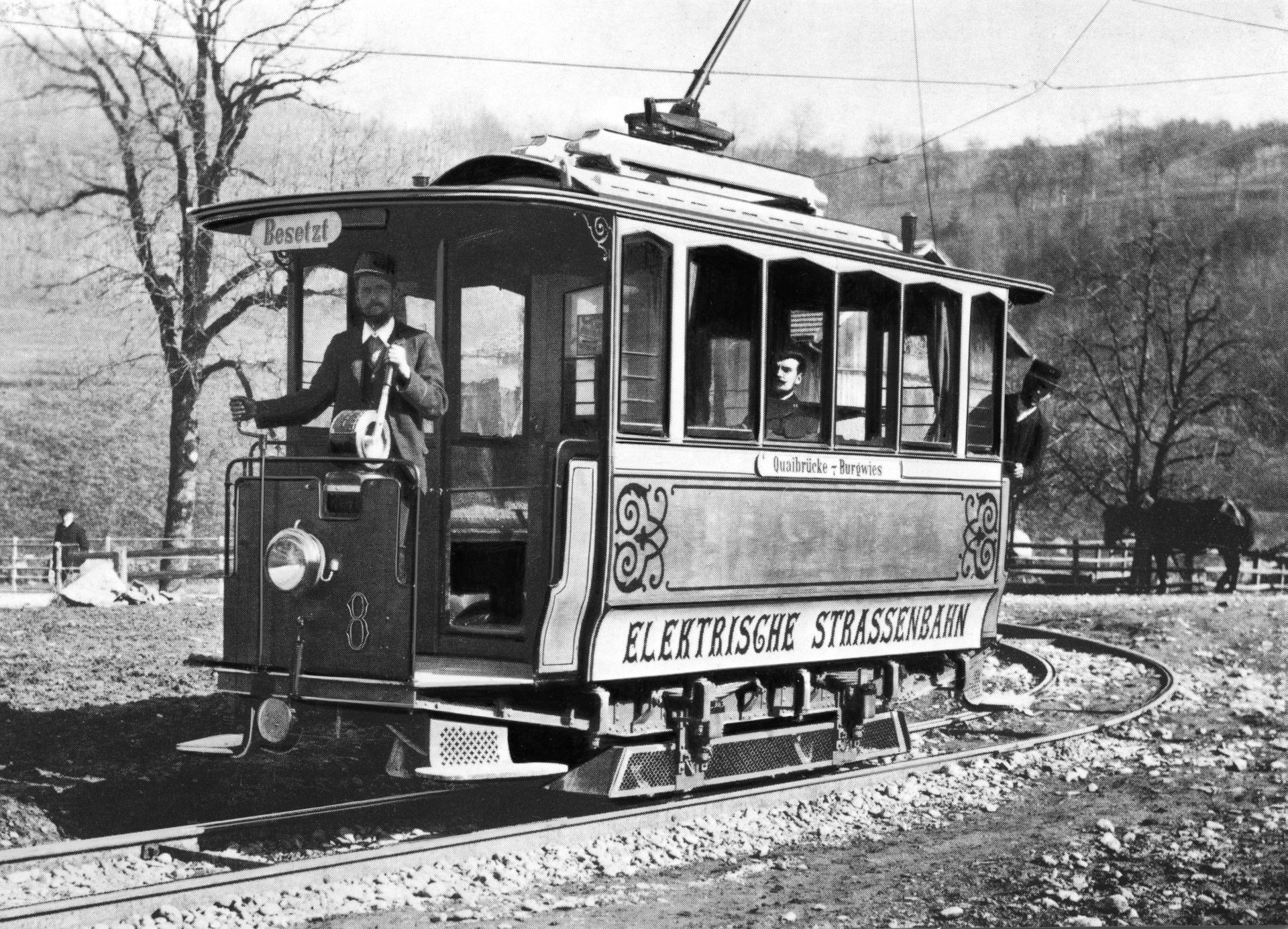 Erstes elektrisches Tram